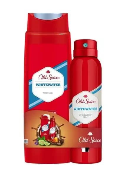 Old Spice Whitewater Duş Jeli ve Deodorant Seti Erkekler İçin Ferah ve Kalıcı Koku Sağlar