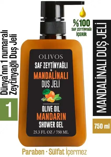Olivos %100 Doğal Mandalina ve Zeytinyağlı Duş Jeli Cilt Bakımında Yeni Standart