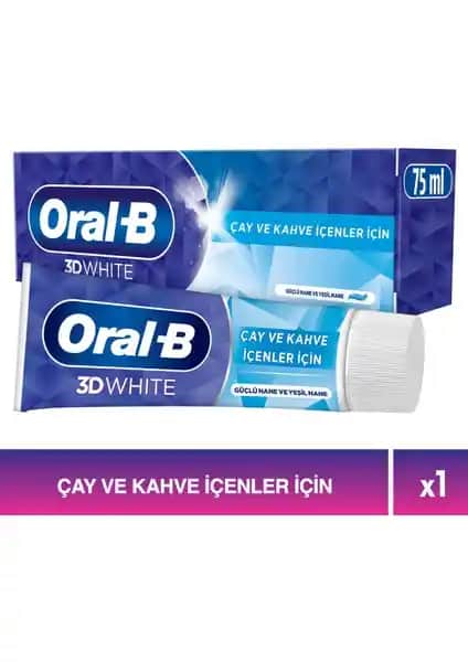 Oral-B 3D White Çay ve Kahve İçenler İçin Diş Macunu - Beyazlatıcı ve Ferahlatıcı Özellikler