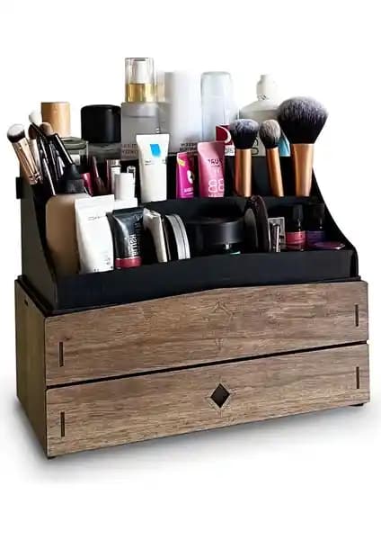 Otto Bella Large Makyaj ve Takı Organizeri Ahşap Modüler Tasarım