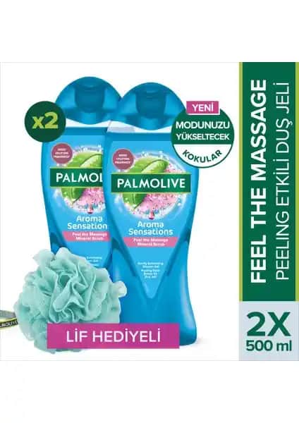 Palmolive Aroma Sensations Doğal İçeriklerle Ferahlatıcı Duş Jeli ve Lifi Paketi