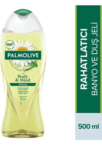 Palmolive Body & Mind Papatya Özlü Rahatlatıcı Duş Jeli Doğal İçeriği ve Temizleme Performansı
