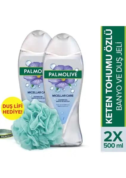 Palmolive Micellar Care Keten Tohumu Özlü Banyo ve Duş Jeli 500ml - Doğal ve Etkili Temizlik