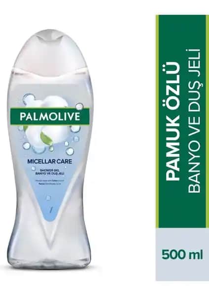 Palmolive Micellar Care Pamuk Özlü Micellar Su ile Doğal Temizlik ve Ferahlık Sağlayan Duş Jeli