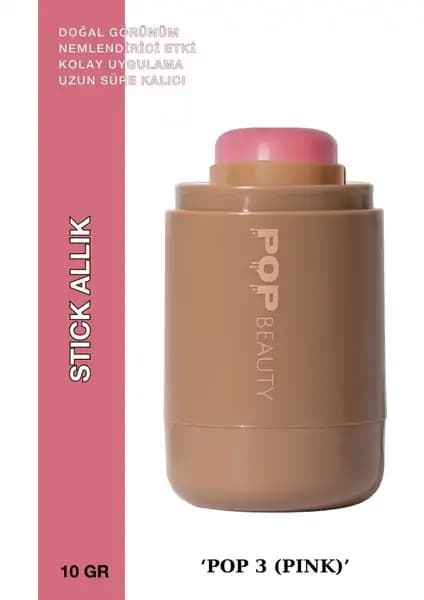 Pop Beauty Stick Allık ile Doğal ve Pratik Makyaj Deneyimi