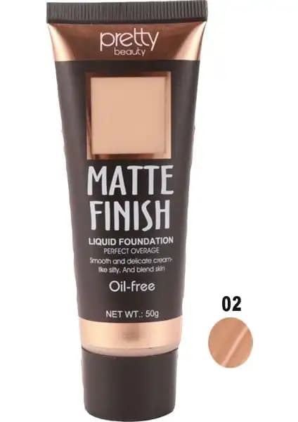 Pretty Beauty Matte Finish Fondöten: Doğal ve Mat Görünüm Sağlayan Yağsız Formül