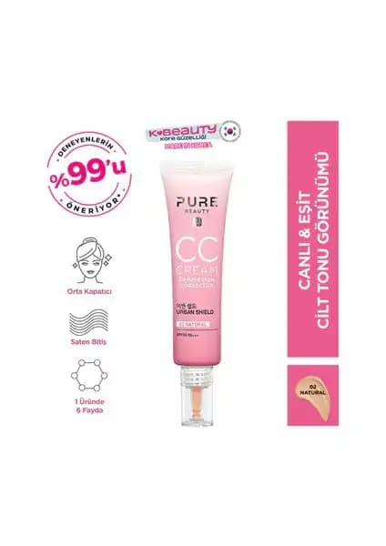 Pure Beauty CC Krem: Doğal Parlaklık ve Gelişmiş Koruma Özellikleriyle Günlük Kullanım İçin