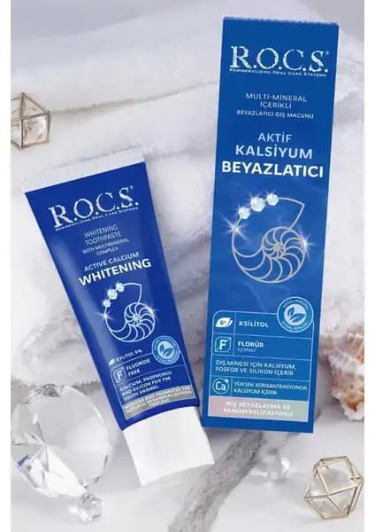 R.O.C.S. Beyazlatıcı Diş Macunu: Doğal İçeriklerle Güçlendirilmiş Beyazlatma Çözümü (75-90 karakter)
