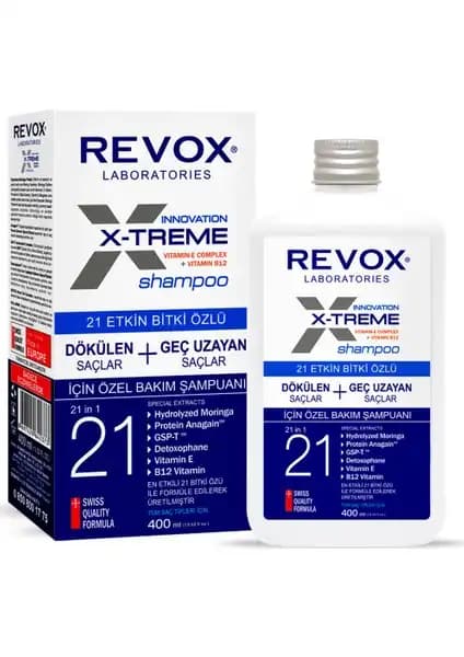 Revox X-Treme E Vitamini Katkılı Saç Şampuanı Saç Dökülmesini Önler ve Hızlı Uzamasını Destekler