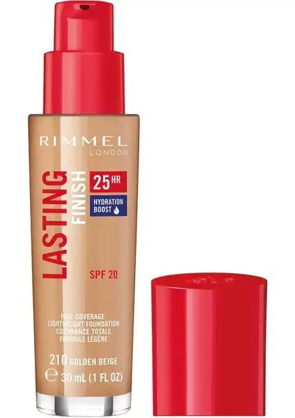 Rimmel London Lasting Finish Fondöten 210 Gold Beige: Uzun Süre Dayanan Doğal Görünüm