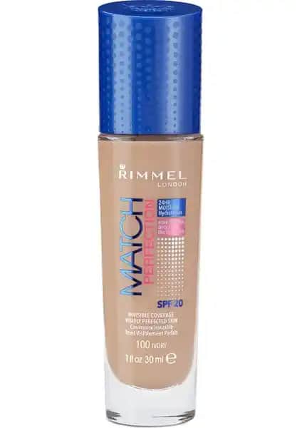 Rimmel London Match Perfection Fondöten 100 Ivory Doğal ve Hafif Makaj Deneyimi Sağlar