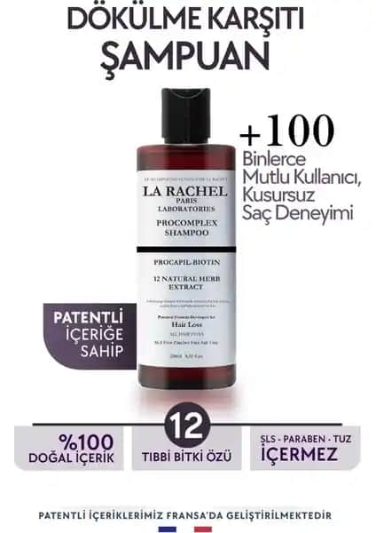 Saç Dökülmesine Karşı Bilimsel ve Doğal İçeriğe Sahip La Rachel-Paris Şampuanı