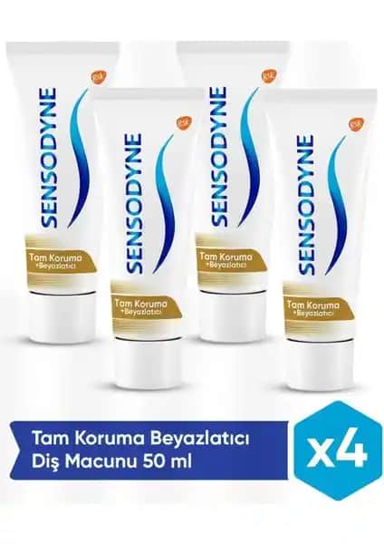 Sensodyne Diş Macunu Tam Koruma 4'lü Paket Hassas ve Güçlü Dişler İçin Uygun