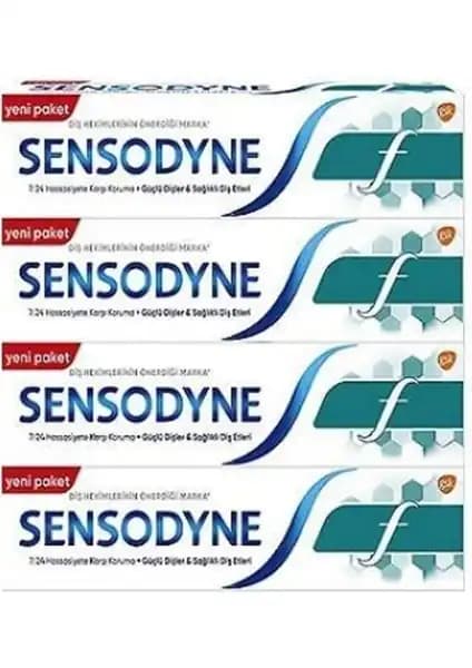 Sensodyne F Diş Macunu 100 ml 4'lü Paket Hassasiyet ve Güçlendirme Özelliğiyle Güvenilir Ağız Bakımı