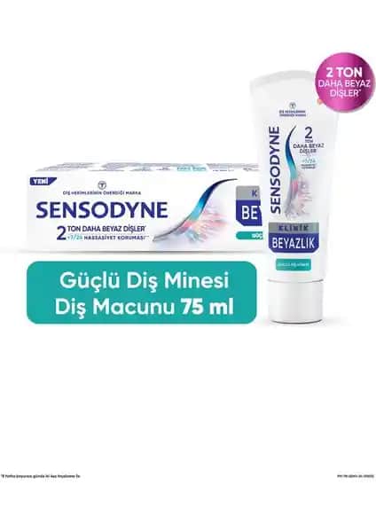 Sensodyne Klinik Beyazlık Güçlü Diş Minesi Diş Macunu: Hassas dişler için etkili temizlik ve beyazlatma çözümü