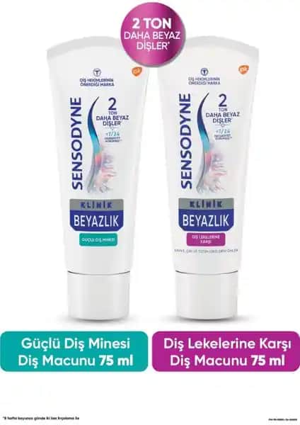 Sensodyne Klinik Beyazlık Güçlü Diş Minesi ve Lekelere Karşı Etkili Diş Macunu Özellikleri ve Faydaları