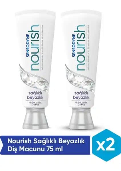 Sensodyne Nourish Sağlıklı Beyazlık 75 ml Diş Macunu Hassas ve Güçlü Gülüş İçin