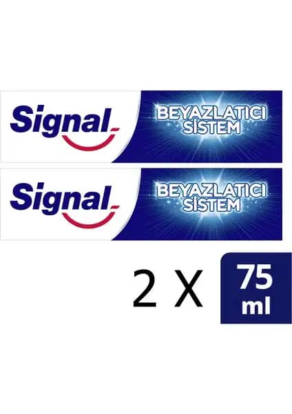 Signal Sistem Diş Macunu 75 ml 2'li Paket Parlak ve Sağlıklı Gülümseme İçin Güvenilir Ürün