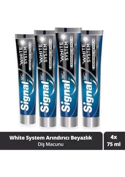 Signal White System Diş Macunu Aktif Kömür ile Beyaz ve Sağlıklı Gülüşler İçin Uygun Çözüm