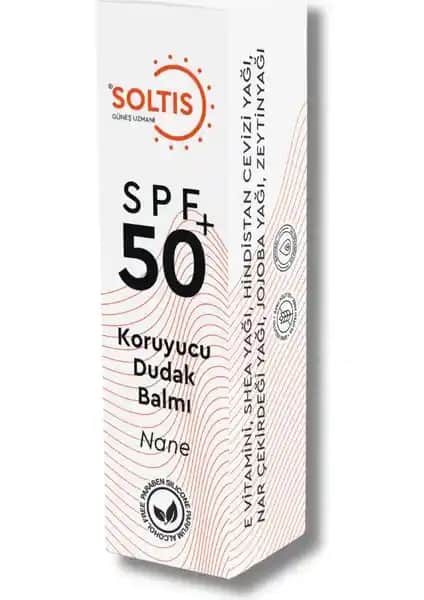 Soltis Yoğun Nemlendirici ve Dolgunlaştırıcı Dudak Balmı SPF 50+ Naneli Güçlü Koruma ve Bakım