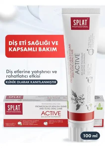 SPLAT Aktif Diş Macunu Hassasiyet ve Ağız Sağlığı İçin Güçlü Doğal Çözüm