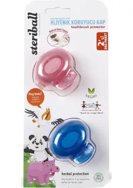 Steriball Kids Hijyenik Koruyucu Kap 2'li Paket Çocuklar İçin Güvenli ve Ferahlatıcı Koruma Çözümü
