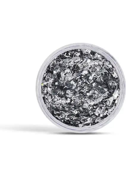 The Glitter Lab Jel Formlu Parlak Glitter Silver Snow ile Şık ve Kalıcı Parlaklık Sağlayın