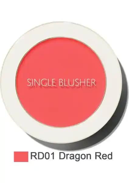 The Saem SSingle Blusher Tekli Allık Dragon Red ile doğal ve parlak makyaj görünümü sağlama