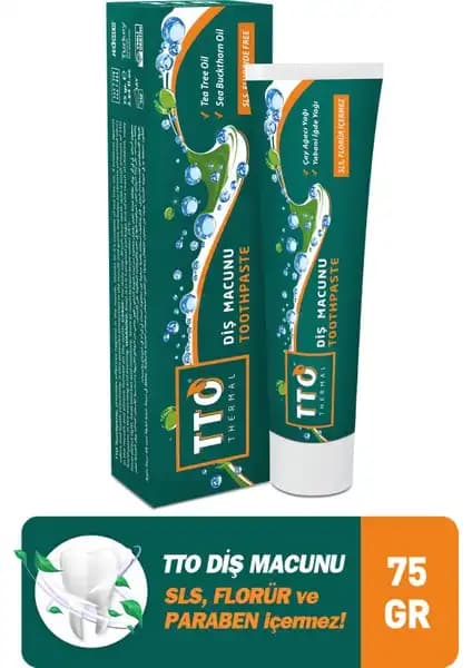 TTO Diş Macunu 75 gr doğal içeriklerle diş ve diş eti sağlığını destekler