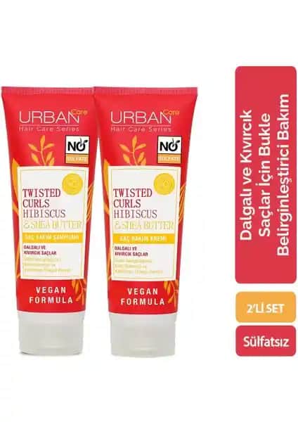 Urban Care Hibiscus ve Shea Butter Serisi 2'li Set Doğal ve Vegan Saç Bakım Ürünleri