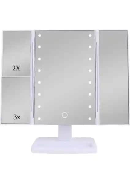 Urzuva Mk-14 Makyaj Aynası: LED Işıklı ve Büyüteçli Tasarımıyla Günlük Bakım İçin Ideali