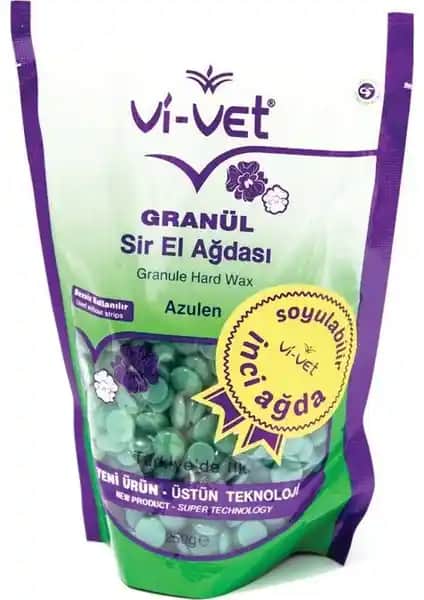 Vi-Vet İnci Granül Sir El Ağdası Azulen 250gr: Hassas Bölgeler İçin Güvenli ve Etkili Cilt Bakım Ürünü