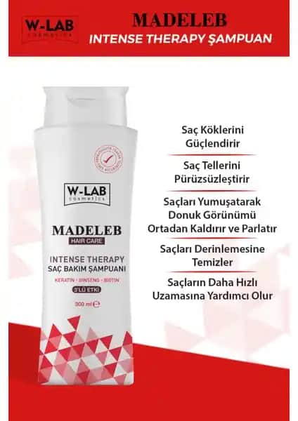 W-Lab Madeleb Keratin Şampuanı: Saç Güçlendirme ve Parlaklık Artırıcı Doğal Çözüm