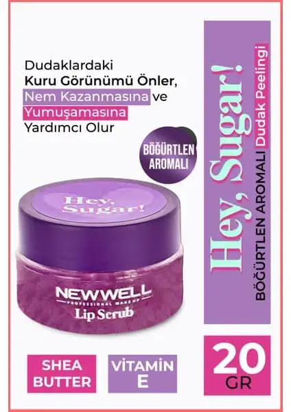 Well Hey Sugar Böğürtlen Aromalı Dudak Peelingi: Doğal ve Etkili Dudak Bakım Ürünü