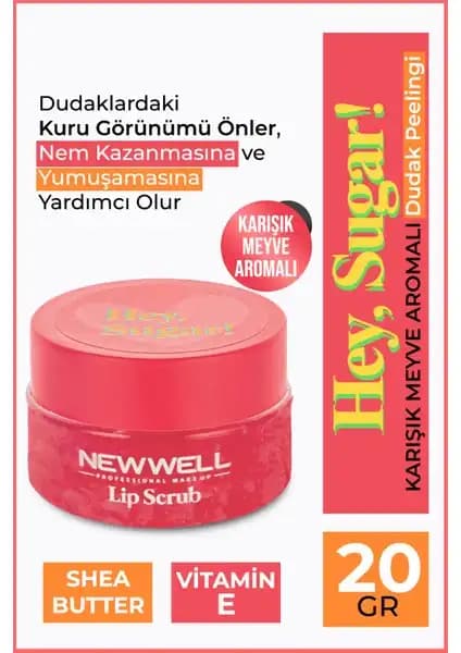 Well Hey Sugar Karışık Meyve Aromalı Dudak Peelingi İncelemesi ve Kullanım Rehberi