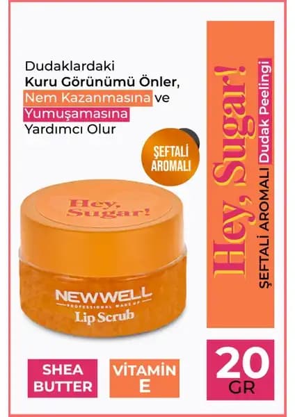 Well Hey Sugar Şeftali Aromalı Dudak Peelingi İncelemesi ve Kullanım Tavsiyeleri