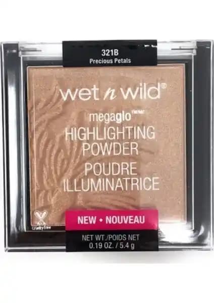 Wet N Wild Megaglo Ay<dı>nlatıcı Pudra Precious Petals ile doğal ve parlak görünüm sağlama