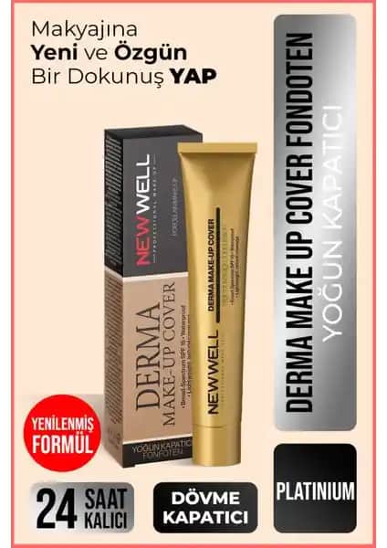 Yeni Well Derma Makeup Cover Yoğun Kapatıcı Fondöten 05 Platinium - Günlük ve Profesyonel Kullanım