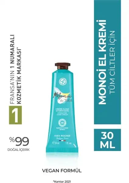Yves Rocher Monoi El Kremi: Tropikal Esintili Doğa Dostu Nemlendirici