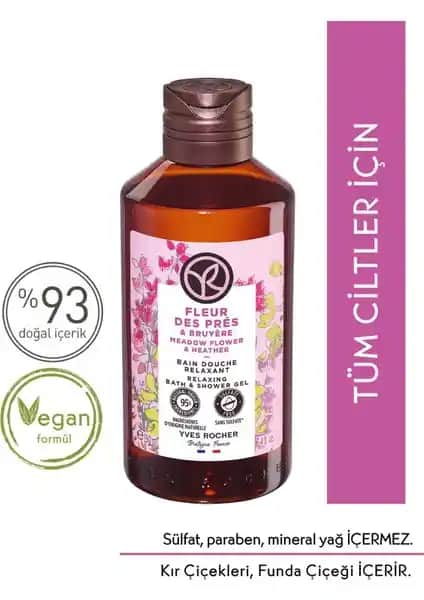 Yves Rocher Nemlendirici Duş Jeli Romantik Kır Çiçekleri – Doğal ve Ferahlatıcı Bakım Ürünü