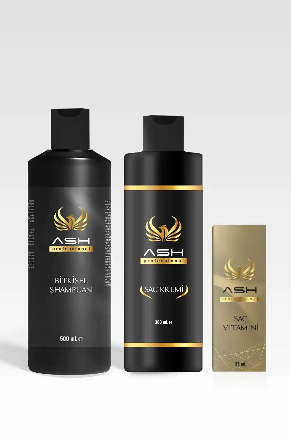 Ash Professional Saç Bakım Seti Doğal Çözümle Saç Dökülmesini Azaltır ve Saçları Güçlendirir