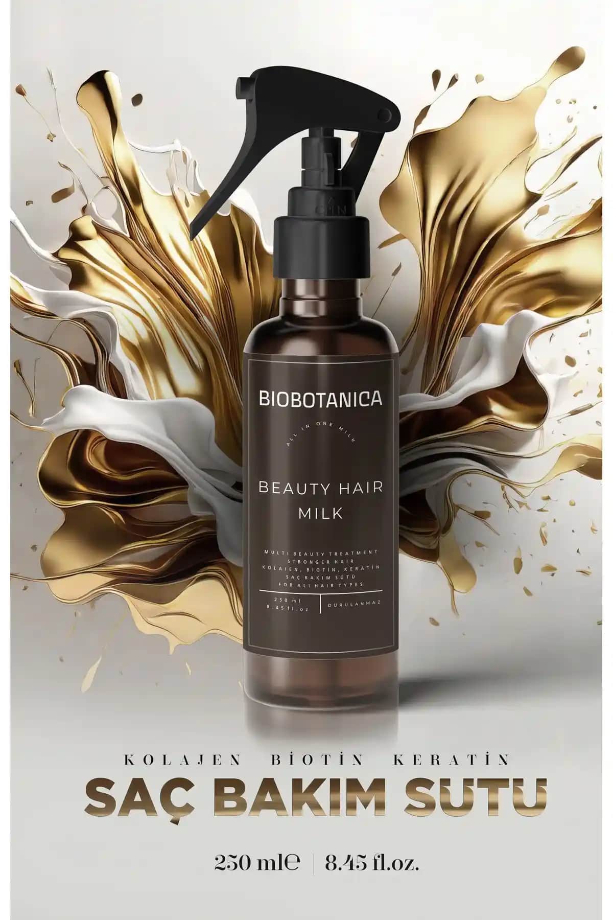 Biobotanica Keratin Kolajen Biotin Saç Bakım Sütü: Doğal Güçle Saçlarınızı Güçlendirin ve Uzatın