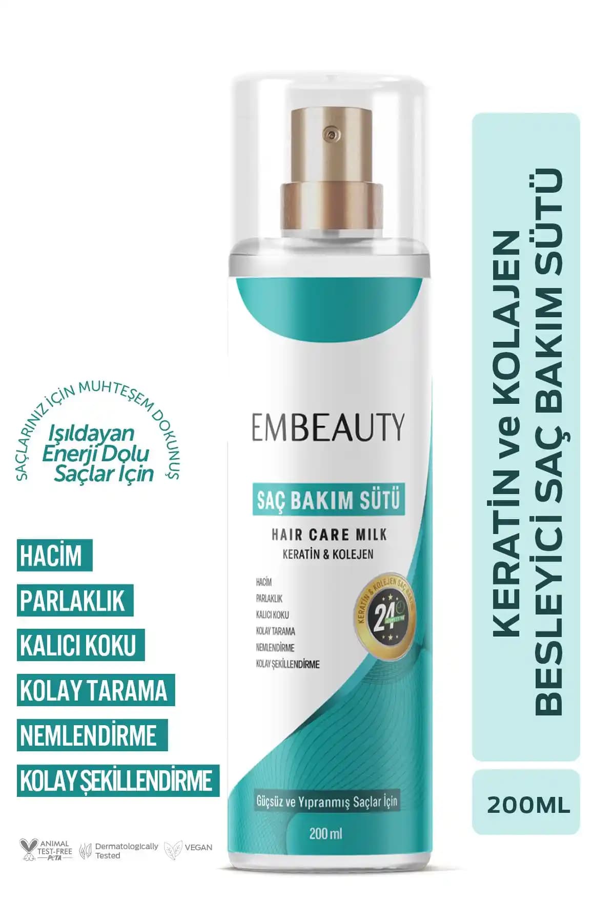 Embeauty Keratin ve Kolajen İçerikli Saç Bakım Sütü ile Saçlarınızı Güçlendirin ve Parlaklık Kazanın