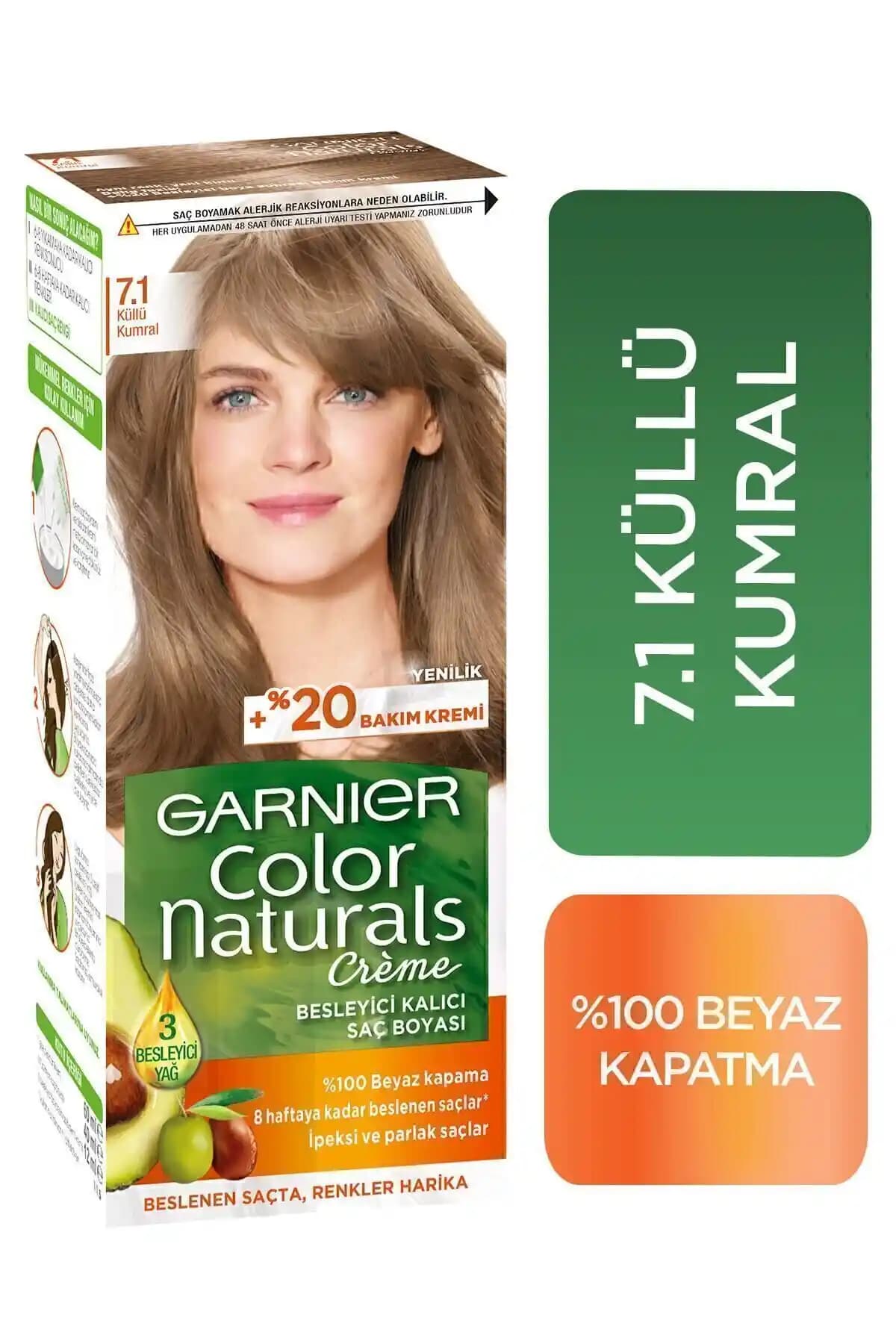 Garnier Color Naturals 7.1 Küllü Kumral Saç Boyası ile Doğal ve Kalıcı Renk Seçeneği