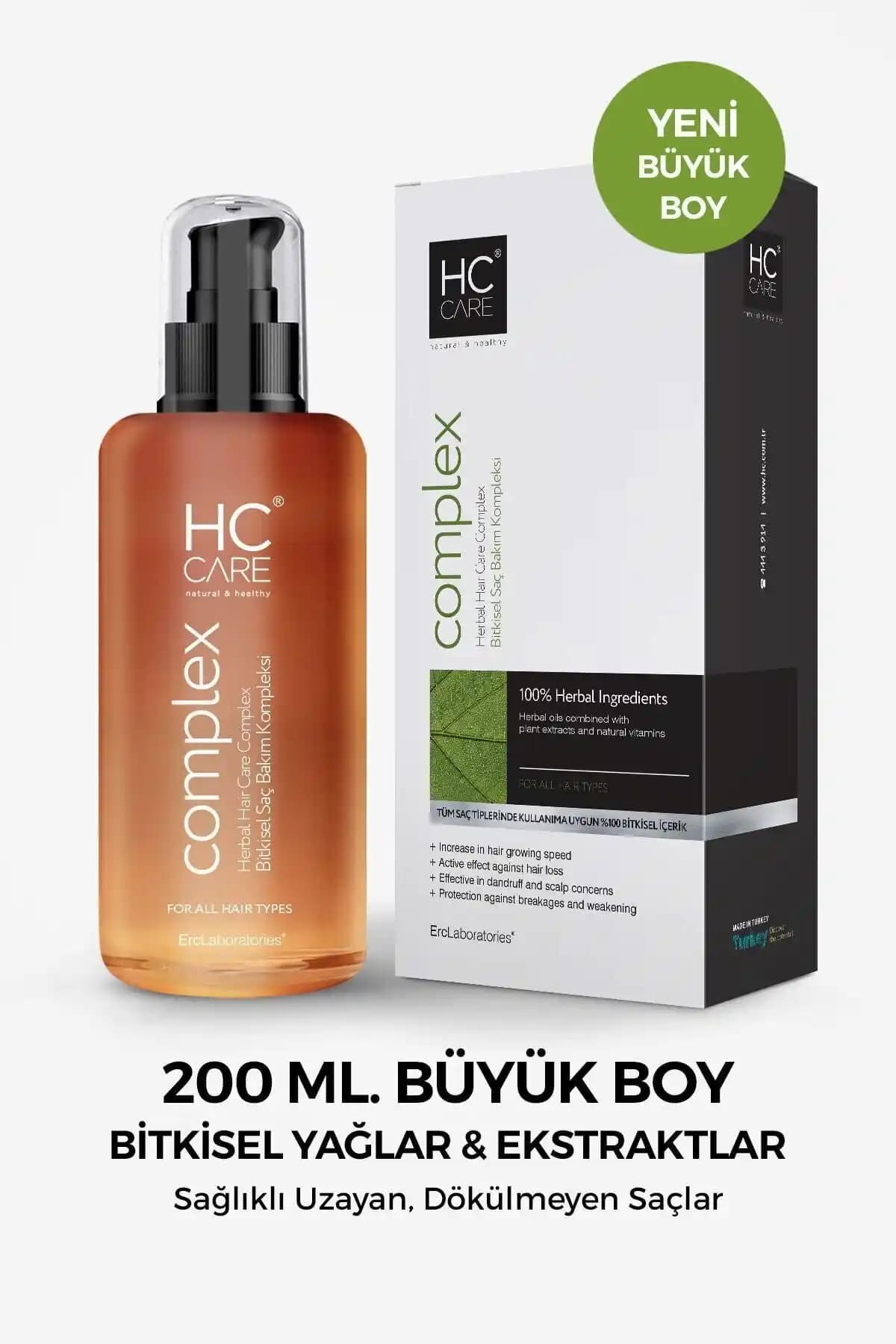 HC Care Complex Bitkisel Saç Bakım Kompleksi: Sağlıklı ve Parlak Saçlar İçin Doğal Çözüm