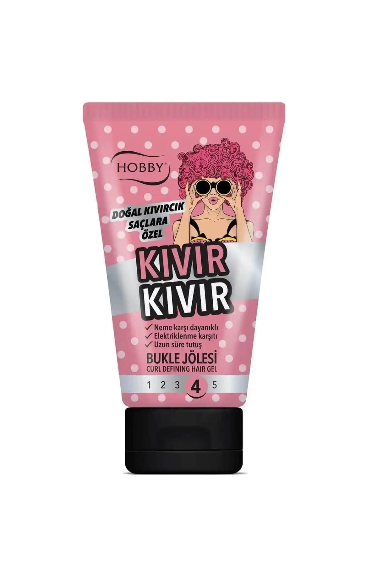 Hobby Tüp Jöle Kıvır Kıvır 150 ml doğal hacim ve uzun süre kalıcı saç şekillendirme