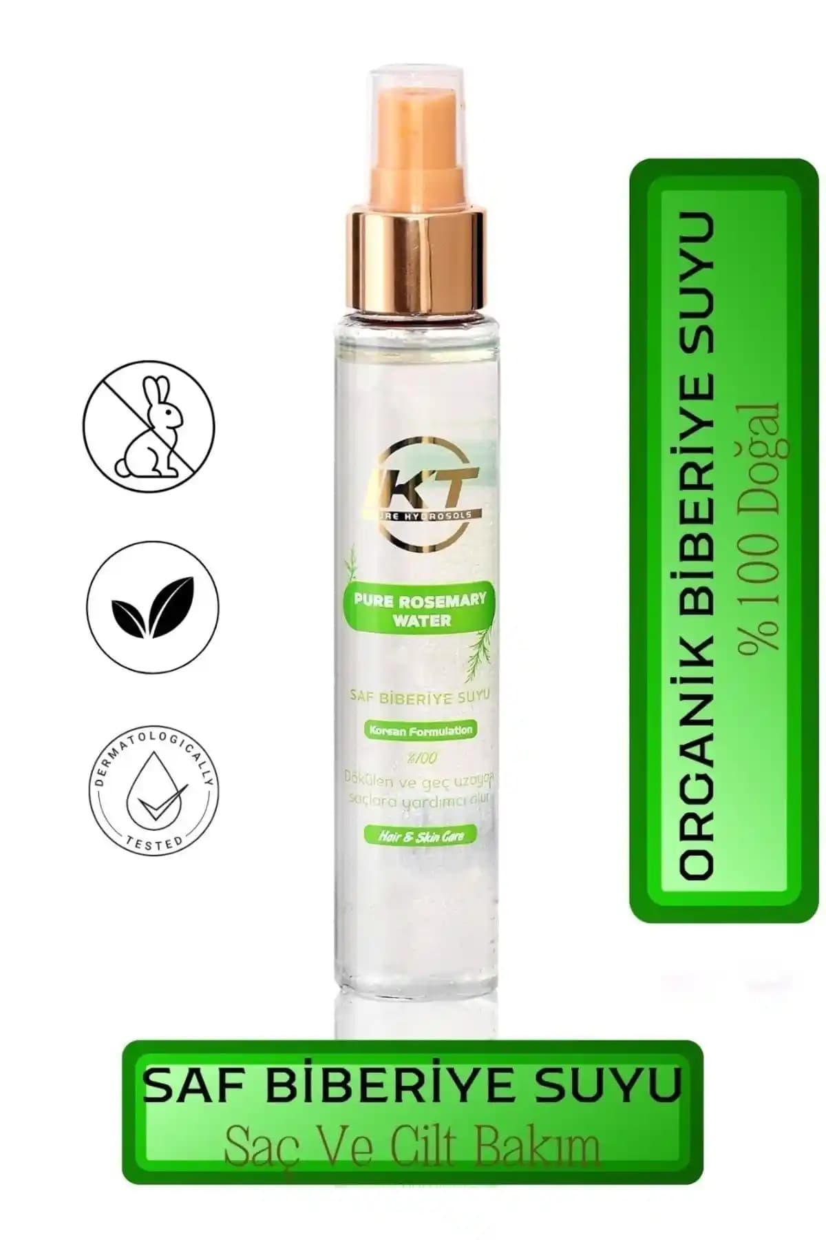 IKT 100ml Biberiye Suyu Doğal ve Çok Yönlü Saç ve Cilt Bakım Ürünü