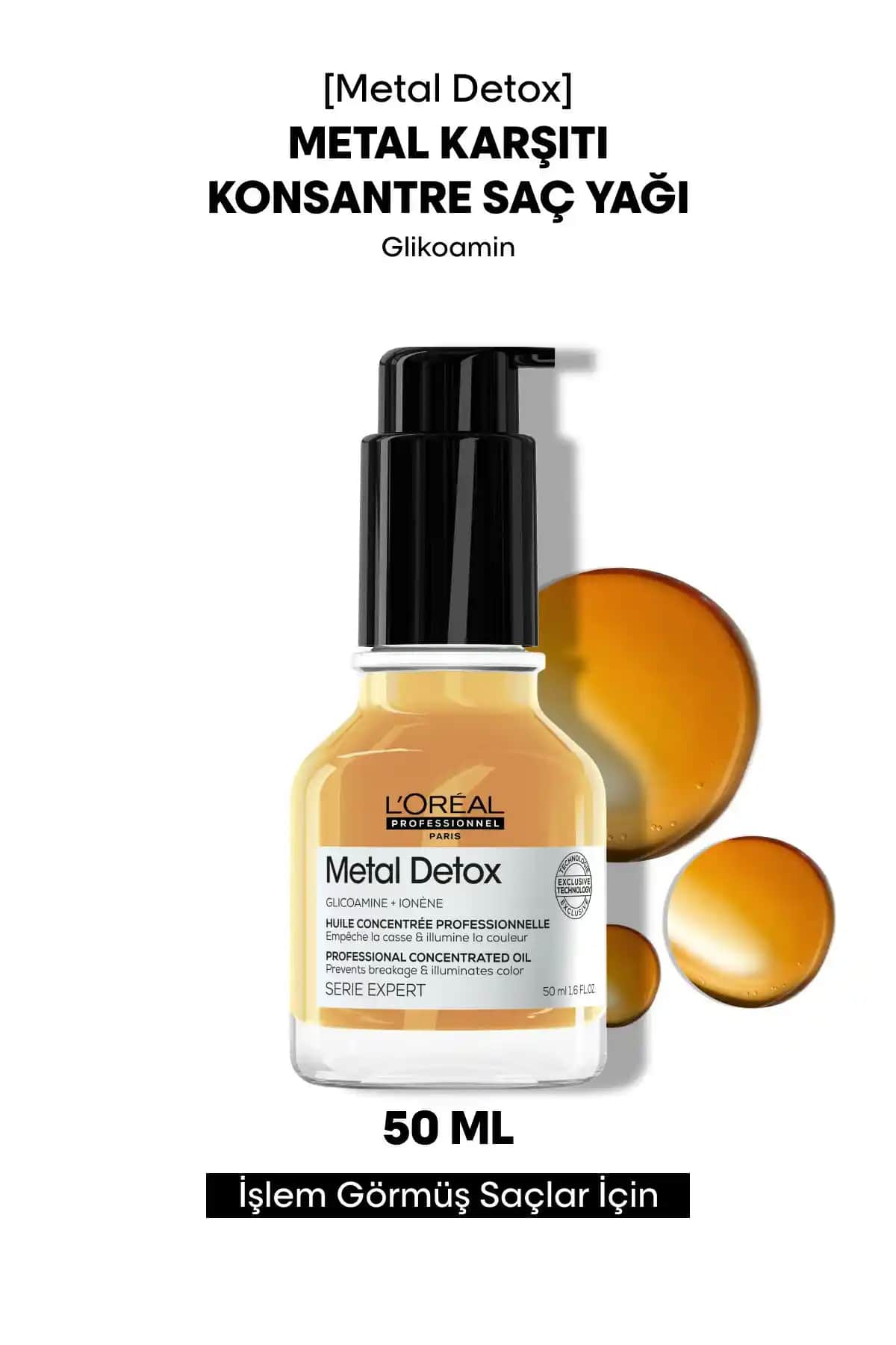 L'Oreal Professionnel Metal Detox Oil Konsantre Yağ ile Saçlarınızda Gelişmiş Koruma ve Parlaklık