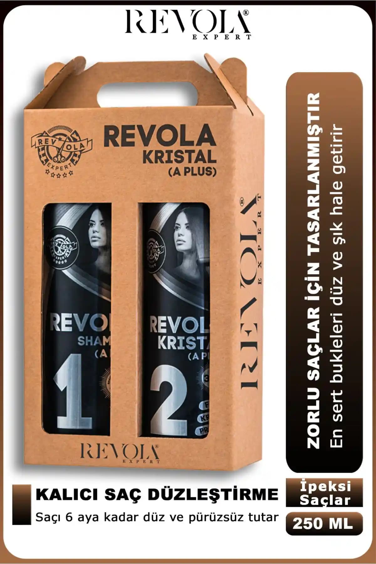 REVOLA EXPERT Kristal Keratin Saç Bakım Kremi - Parlak ve Düz Saçlar İçin Güçlü Formül