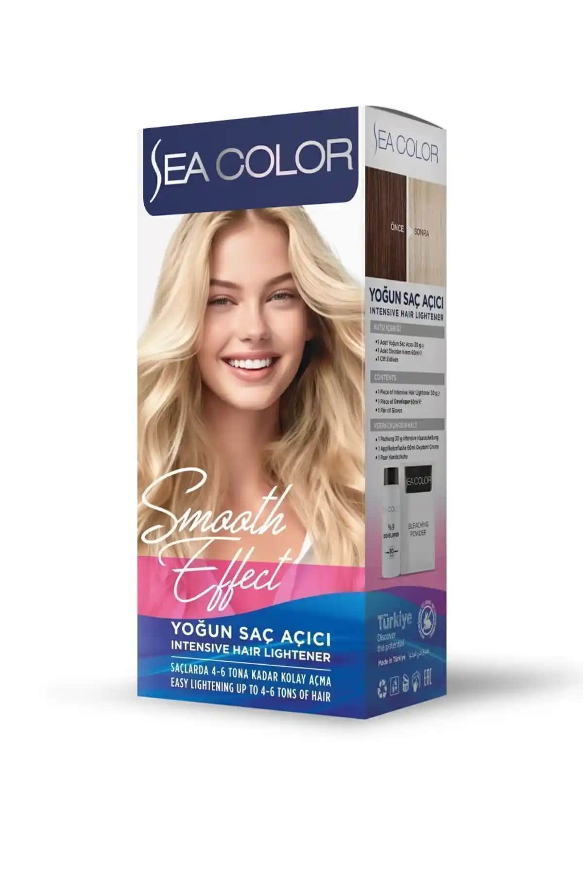 Sea Color Smooth Effect Yoğun Saç Açıcı ve Oksidan Türkiye Menşei Güvenilir Ürün